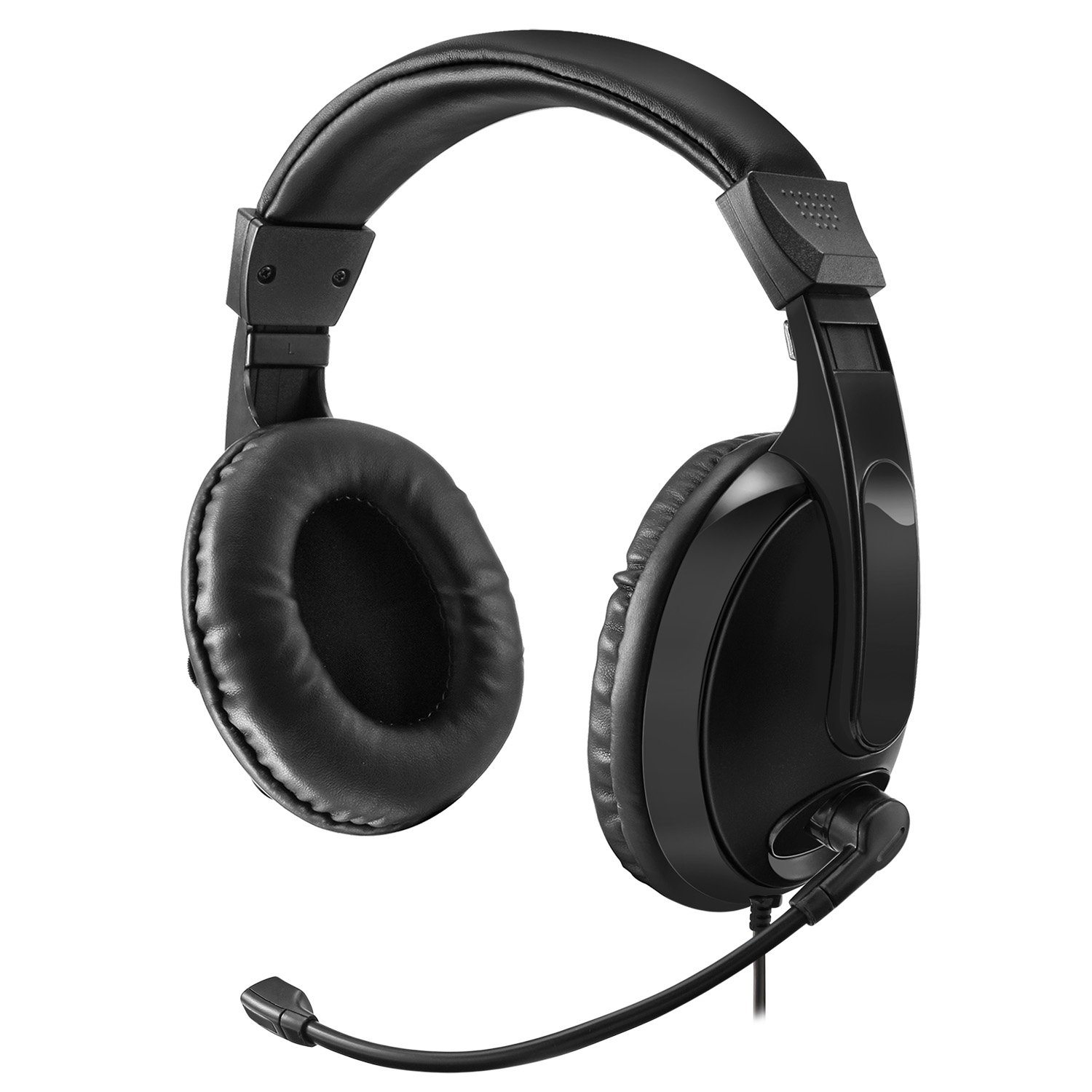 Adesso Xtream H5 - 3.5mm Stereo Headset with Microphone - Noise Cancelling - Wired- Lightweight - Works with Computer