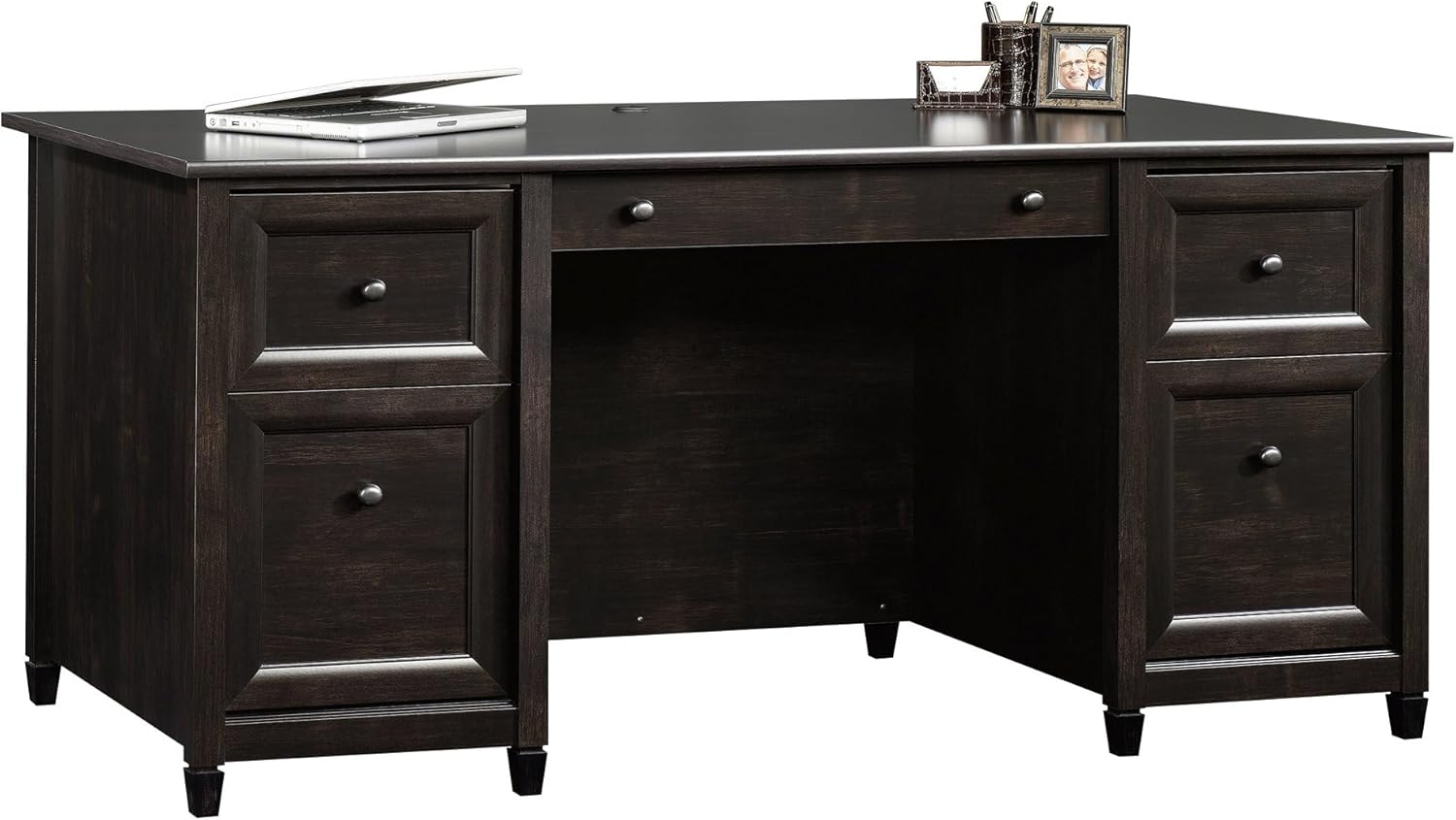 SAUDER Edge Water Executive Desk with File Drawers