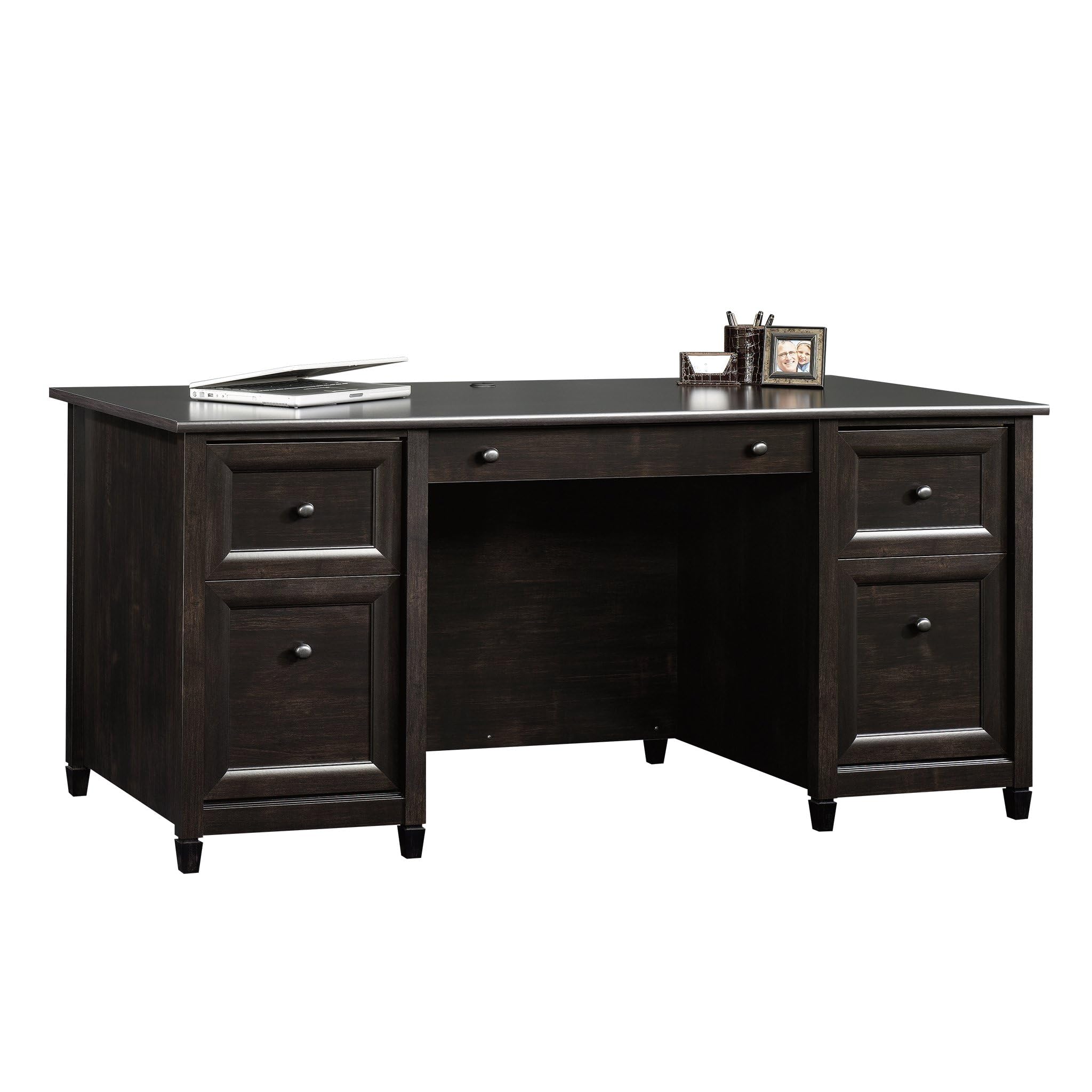 SAUDER Edge Water Executive Desk with File Drawers