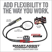 Real Avid Smart-Assist Accessory System | Includes 180 Lumen Work Light, 5-Inch Magnifying Glass and Cell Phone Holder