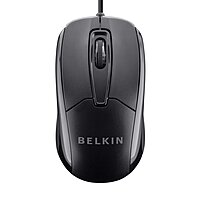 Belkin 3-Button Wired USB Optical Mouse with 5-Foot Cord, Compatible with PCs, Macs, Desktops and Laptops