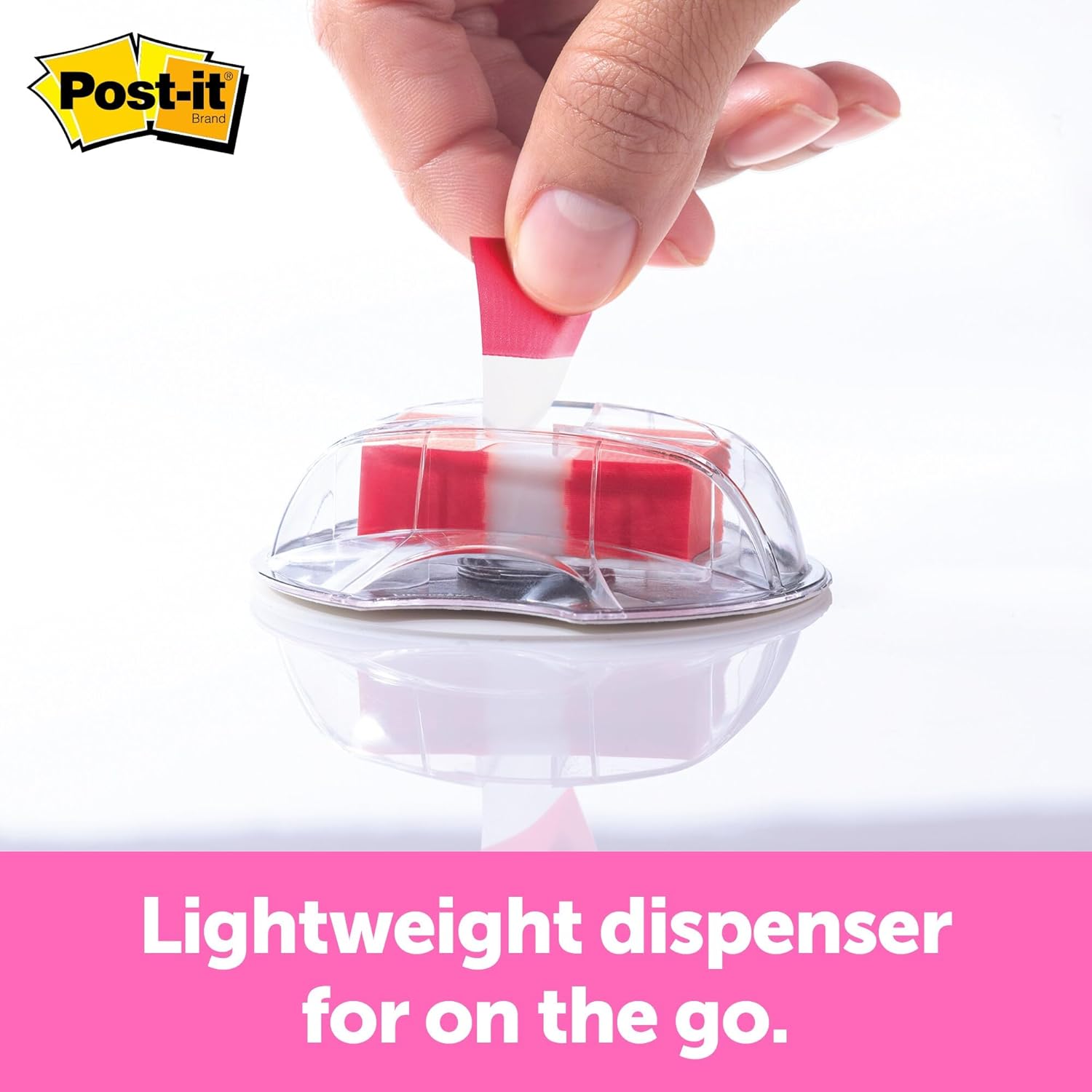 Post-it Flags, Message Flags for Signatures, 1 in Wide, 200/Desk Grip Dispenser