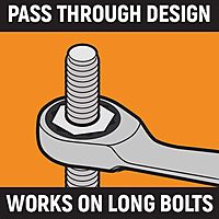 GEARWRENCH 7 Pc. 12 Point Reversible Ratcheting Combination SAE Wrench Set with Tool Roll - 9567RN