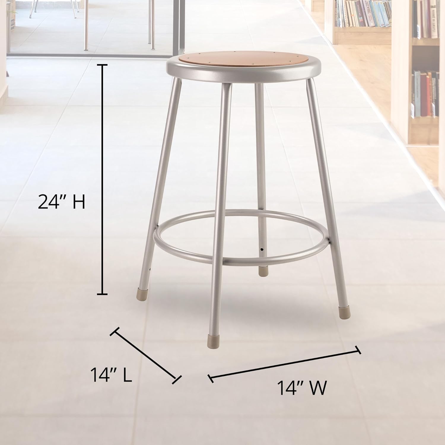NATIONAL PUBLIC SEATING 6200 Series Heavy-Duty Steel Stool