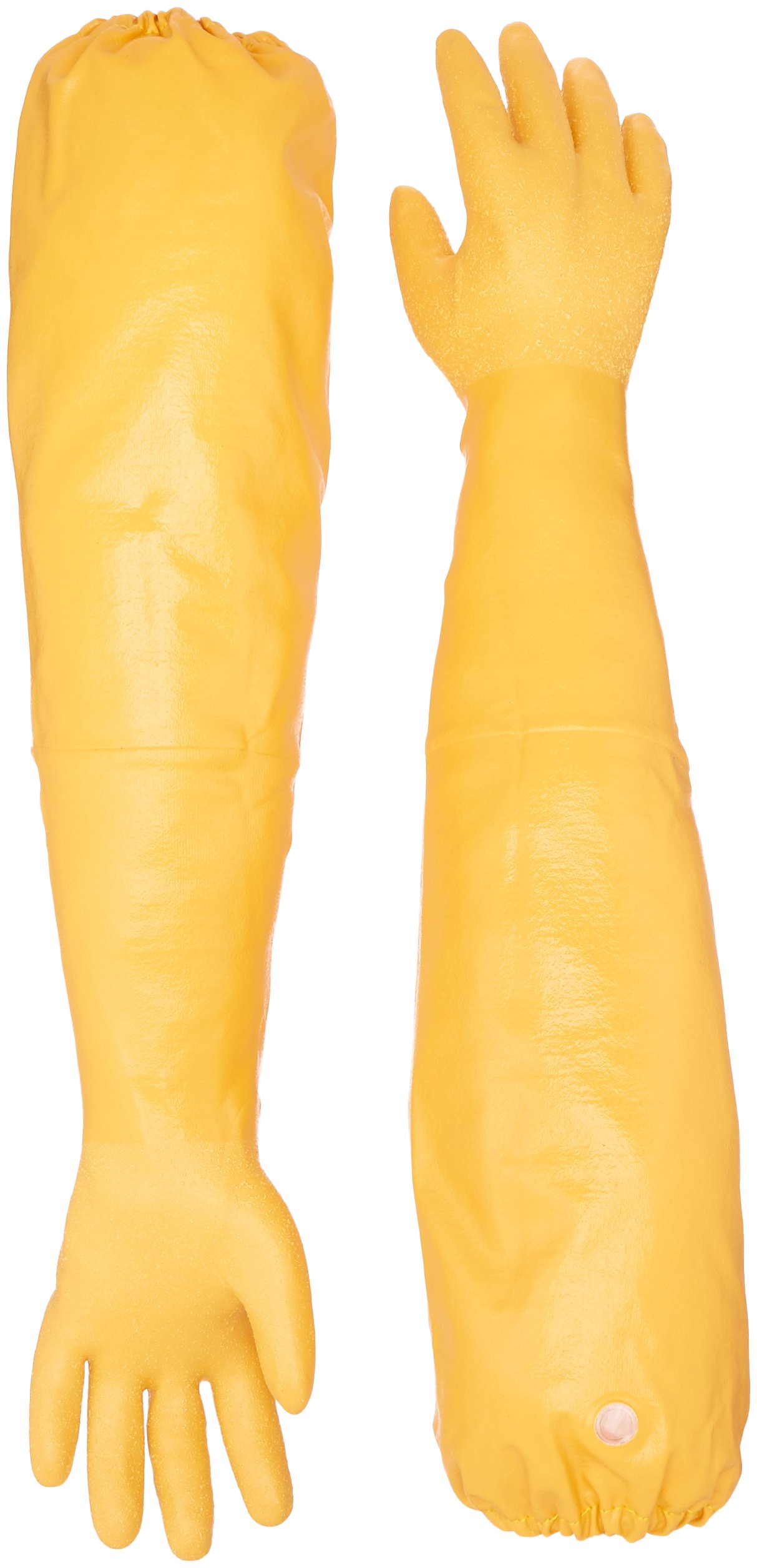 Showa Atlas 772 M Nitrile Elbow Length Chemical Resistant Gloves, 26" , Yellow