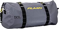 Plano Z-Series Roll-Top Waterproof Duffel with Backpack Straps, Gray with Yellow Accents, 500D PVC Fabric Fishing Dry Bag