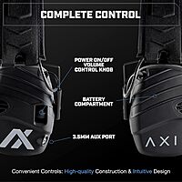 Axil TrackR Electronic Tactical Headmuffs Black