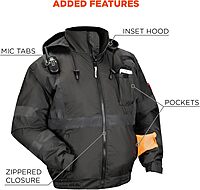 Ergodyne GloWear 8377EV Thermal-Enhanced Visibility Quilted Bomber Jacket