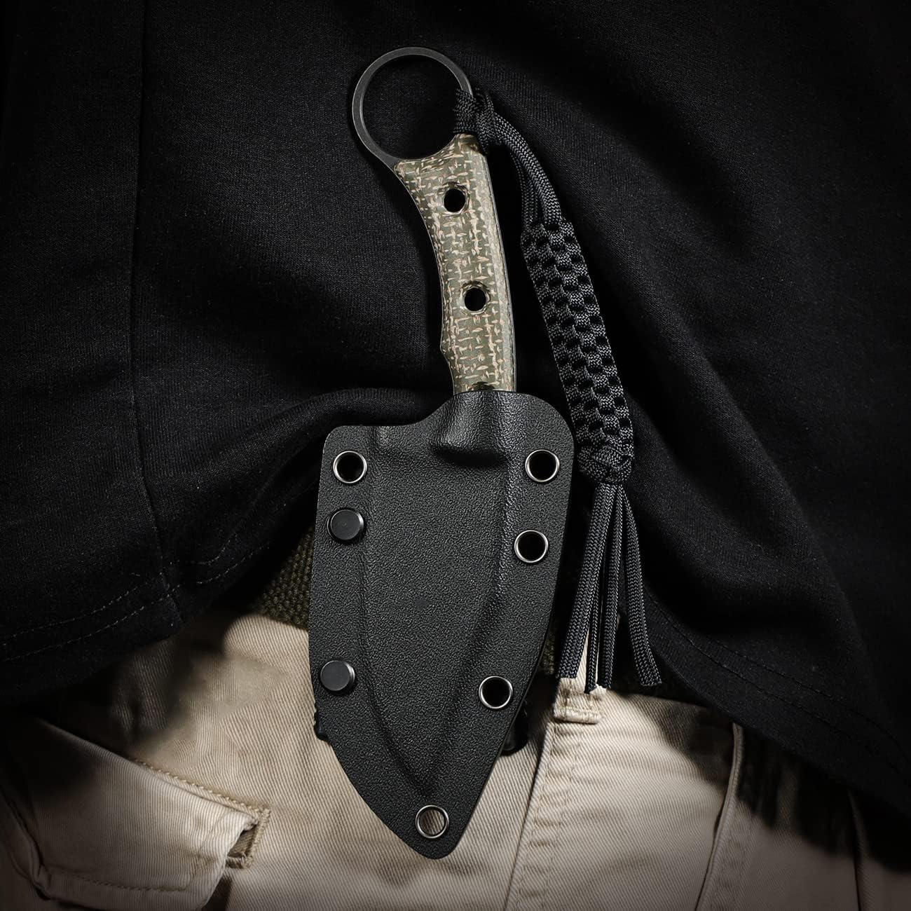 CIVIVI Midwatch Fixed Blade Knife, 3.39" Bohler N690 with Kydex Sheath