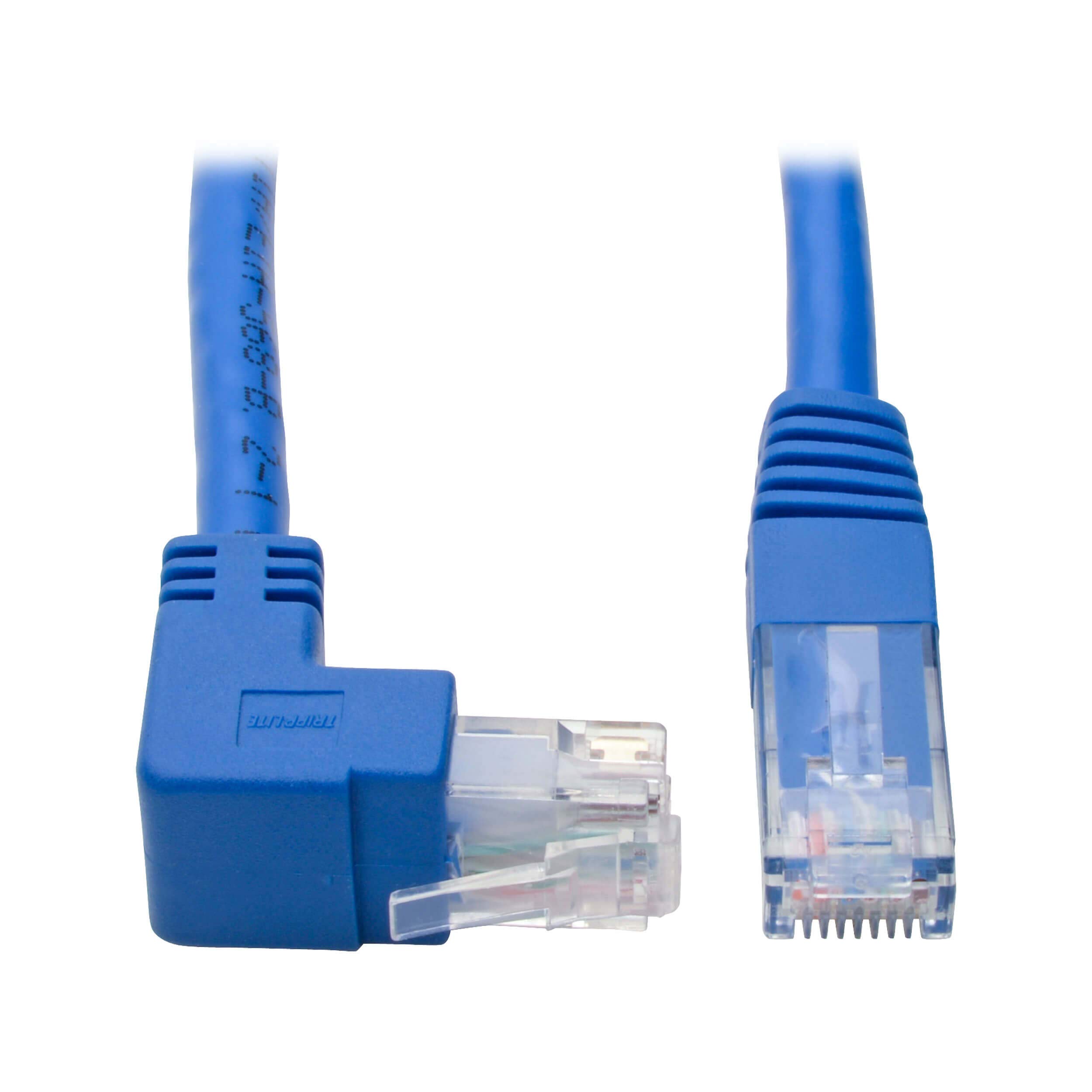 Tripp Lite Cat6 UTP Molded RJ45 Patch Cable, Blue (Up-Angle/Down-Angle/Left-Angle)