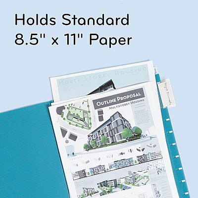 U Brands U-Eco Poly Hanging File Folders, Set of 12, Assorted Brights, White Metal Hanging Rods, Letter Size (6596U01-12)