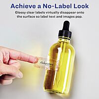 Avery Glossy Clear Rectangle Labels, 1.5 x 2.75, Sure Feed, Print-to-the-Edge