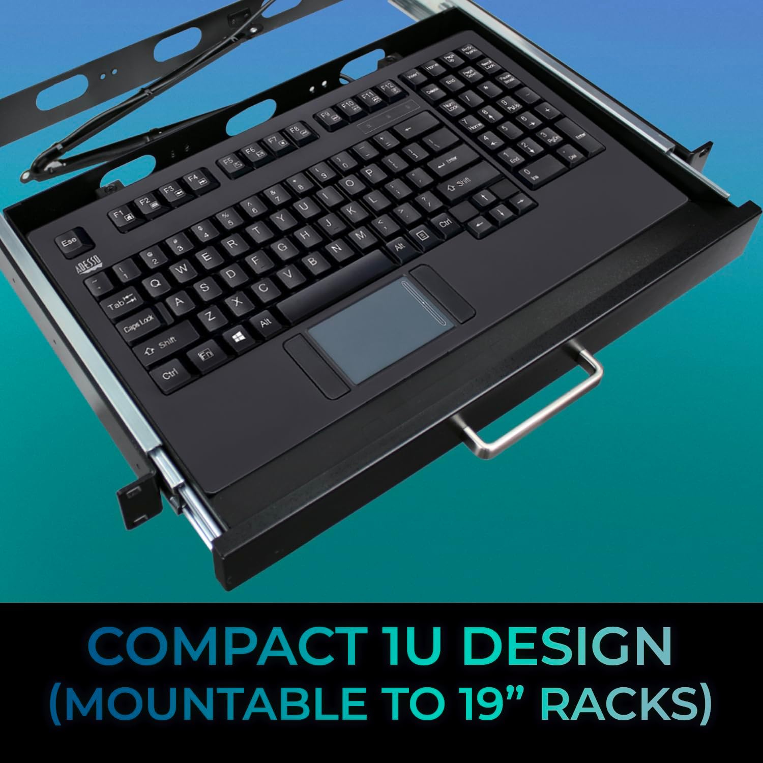 AKB-425UB - Easytouch Rackmount USB Touchpad Keyboard, Black