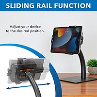 Mount-It! Anti-Theft Tablet Kiosk Countertop Stand | Universal Fit Retail Tablet Stand Compatible with 7.9" to 11" iPad