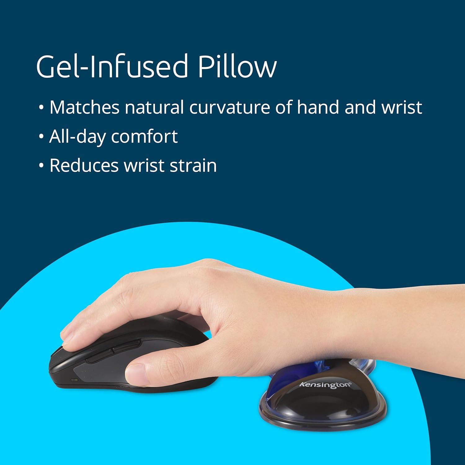 Kensington Slim Duo Gel Wrist Rest for Low-Profile Keyboards, Mice & Trackballs