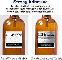 Avery Durable Waterproof Barbell Labels, Sure Feed Technology, 0.5" x 2.5"