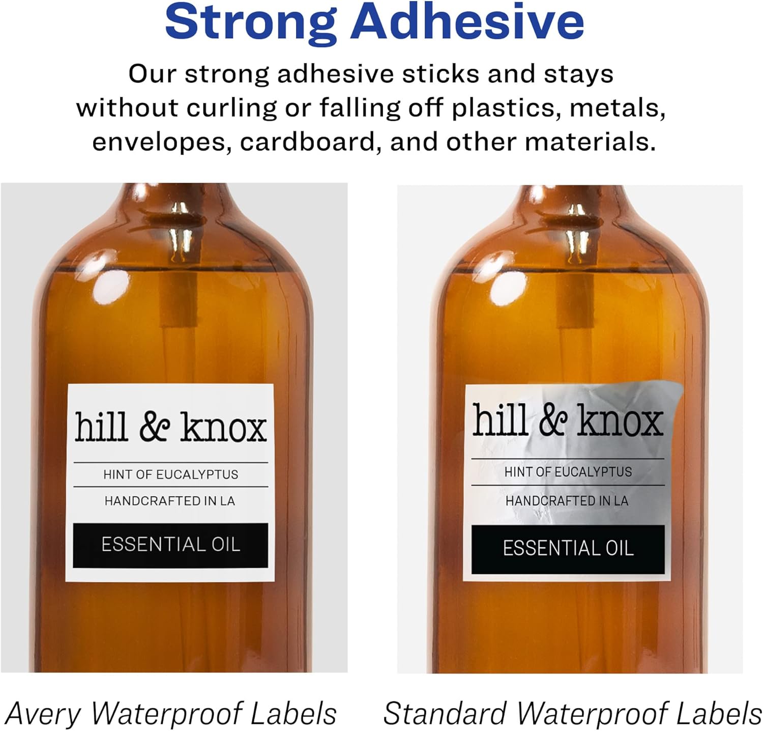 AVERY Durable Waterproof Oval Labels, Sure Feed Technology, 4.25" x 2.5"