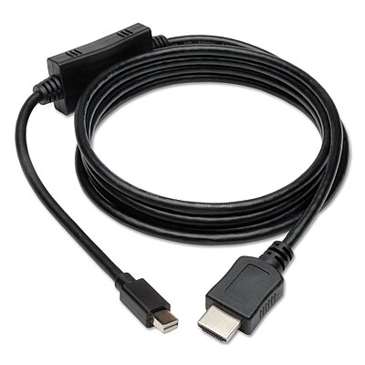 Tripp Lite Mini Displayport to HD Cable Adapter, MDP to HDMI (M/M), 1080p, 6 ft. (P586-006-HDMI),Black