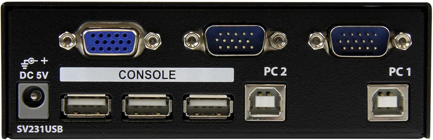 StarTech.com 2 Port VGA USB KVM Switch - VGA KVM Switch - 1920x1440 - USB 2.0 - KVM Video Switch