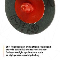 3M Cubitron II Roloc Fibre Disc 982C, 36+, TR, 4 in x NH, Die R400BB 36+ 4 in