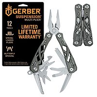 Gerber Gear Suspension 12-in-1 Needle Nose Pliers Multi-tool - Multi-Plier, Wire Cutter