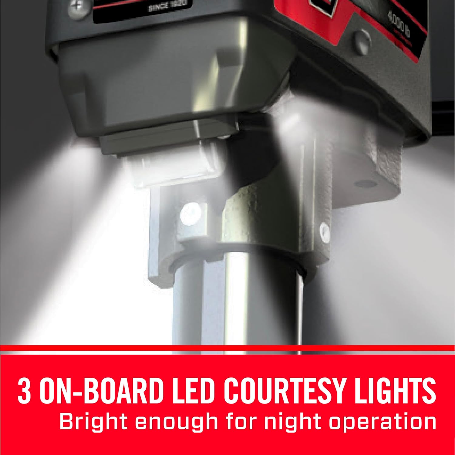 Bulldog 500199 Powered Drive A-Frame Electric Trailer Jack for Boat Trailers, 4,000 lbs. Capacity