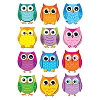 Carson Dellosa Education Cut-Outs, Colorful Owls, 36 Cut-Outs Per Pack, Set Of 3 Packs