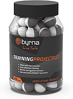 Byrna Projectiles, Pro Training, 95 Count, White/Black - Byrna HD Inert Rounds