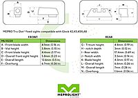 MEPROLIGHT Tru-Dot Tritium Night Sights for Glock