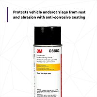 3M Rubberized Undercoating Aerosol Spray, 08883, 19.7 oz, Textured Finish, Anti-Corrosive, Multi-Purpose for Automotive Cars