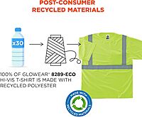 ERGODYNE GloWear 8289-ECO Recycled Hi-Vis T-Shirt Type R Class 2