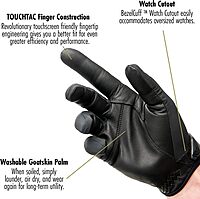 First Tactical Men’s Lightweight Patrol Glove with Goatskin Palm and Touchscreen Capability