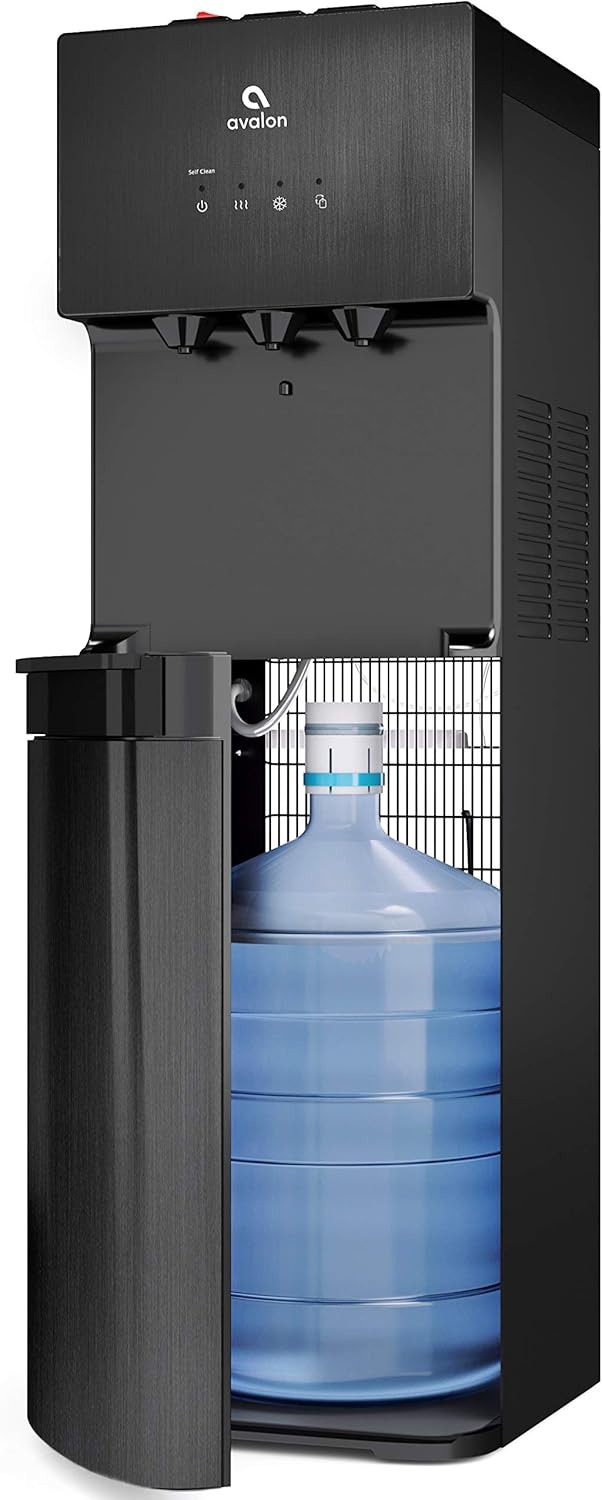 Avalon A3BLK Self Cleaning Bottom Loading Water Cooler Dispenser, 3 Temperature-UL/Energy Star Approved-Black Stainless