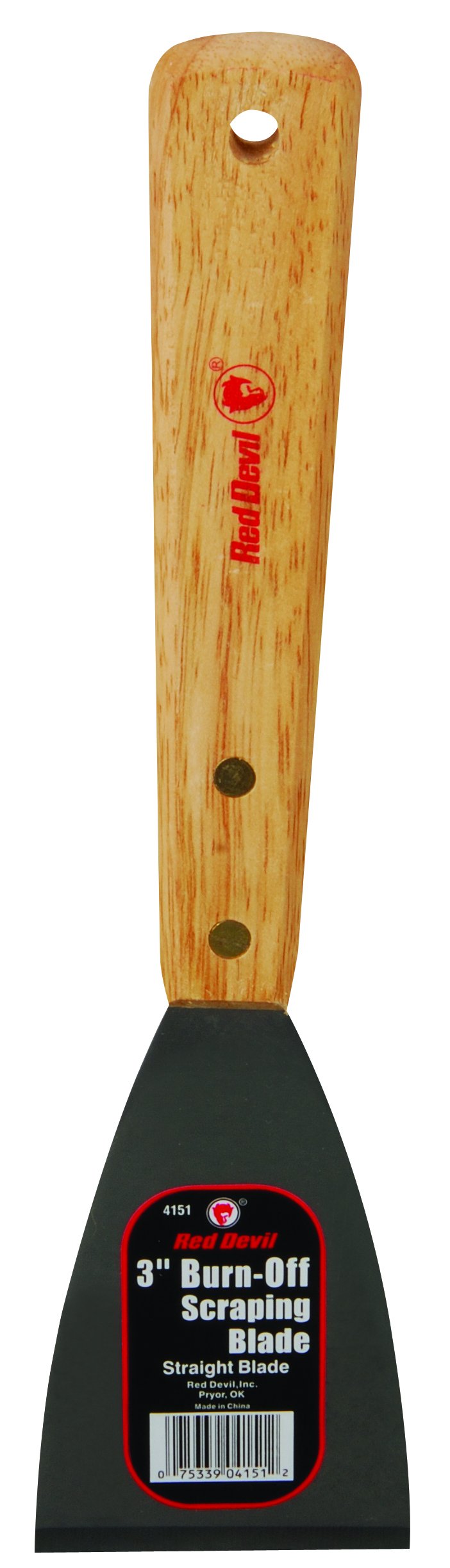 Red Devil 4151 Straight Burn-Off Scraping Knife, 3" 3 Inch Straight Blade