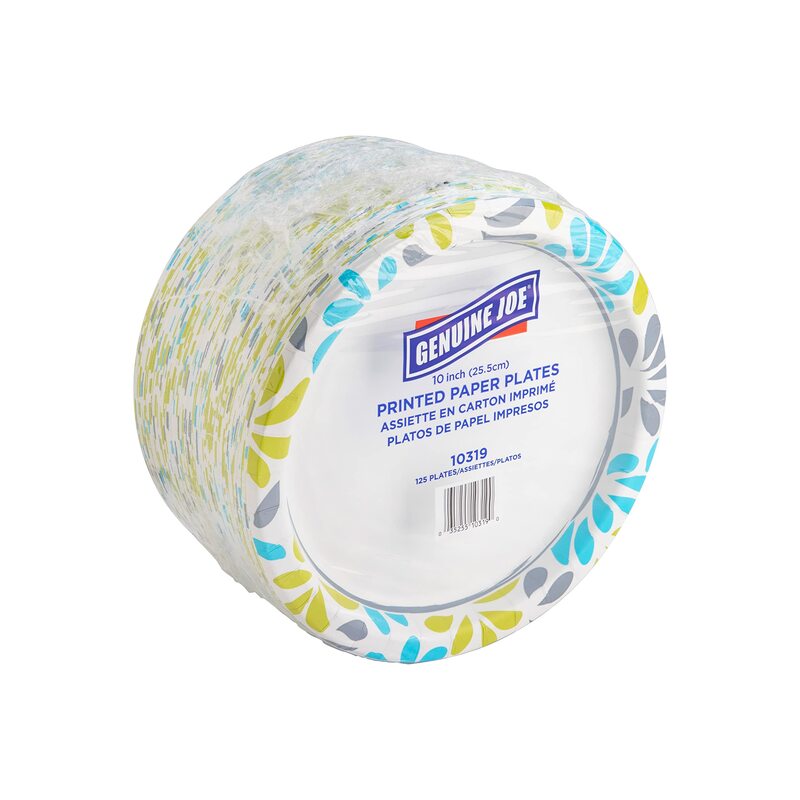Genuine Joe Printed Disposable Paper Plates