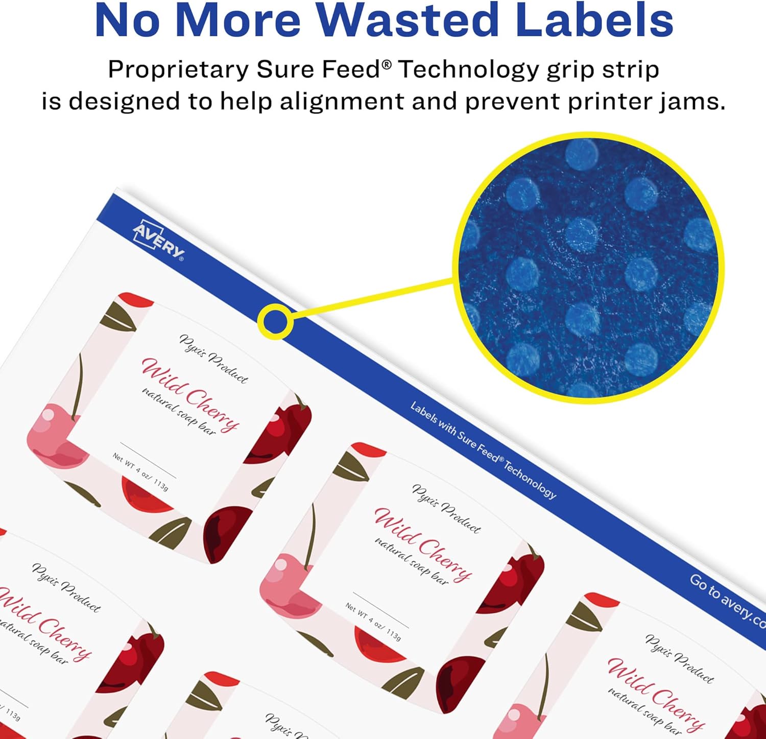 Avery Durable Waterproof Arched Square Labels, Sure Feed Technology, 2" x 2-3/16"