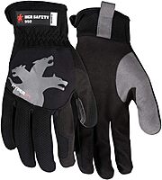 MCR Safety 950 HyperFit Mechanics Work Gloves, Synthetic Leather Palm, Reflective Logo