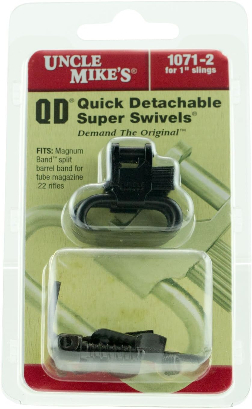 Uncle Mike's QD 115 RGS Tri-Lock Quick-Detach Swivel, Wood Screw Base, Black