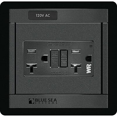 Blue Sea - 1499-BSS - Panel 360 120VAC GFCI Dual Outlet - (Pack of 1)