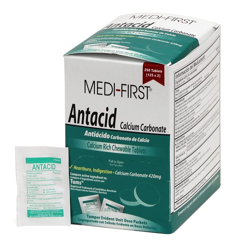 Antacid Tablet, 250 Ct