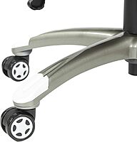 OSP Home Furnishings Xplorer 51 Ergonomic Adjustable High Back Gaming Chair with Lumbar Support and Padded Flip Arms, Black Faux Leather with White Trim