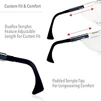 Honeywell Uvex Ultra-Spec 2001 OTG (Over-the Glass) Visitor Specs Safety Glasses with Clear Ultra-Dura Anti-Scratch Lens