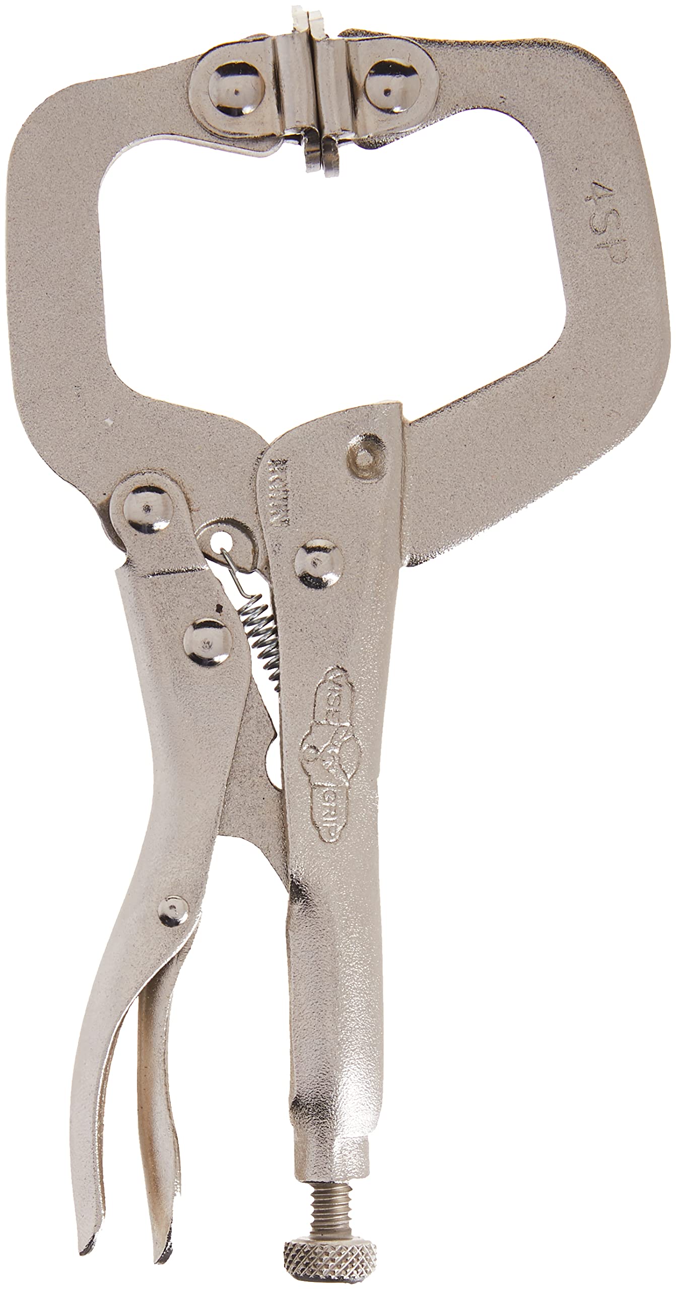 IRWIN Tools VISE-GRIP Locking C-Clamp, Original, Swivel Pad Tip, 4-inch (100mm) (165)