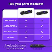 Roku Voice Remote | Replacement TV Remote Control with Voice Control, Simple Setup