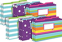 Barker Creek Legal Size Designer File Folders, Happy, Multicolor, Replace Bland and Boring with Bright and Beautiful Legal File Folders, Tabs are 1/3 Cut, 18 Folders in Pkg, 6 Each of 3 Designs (3907)