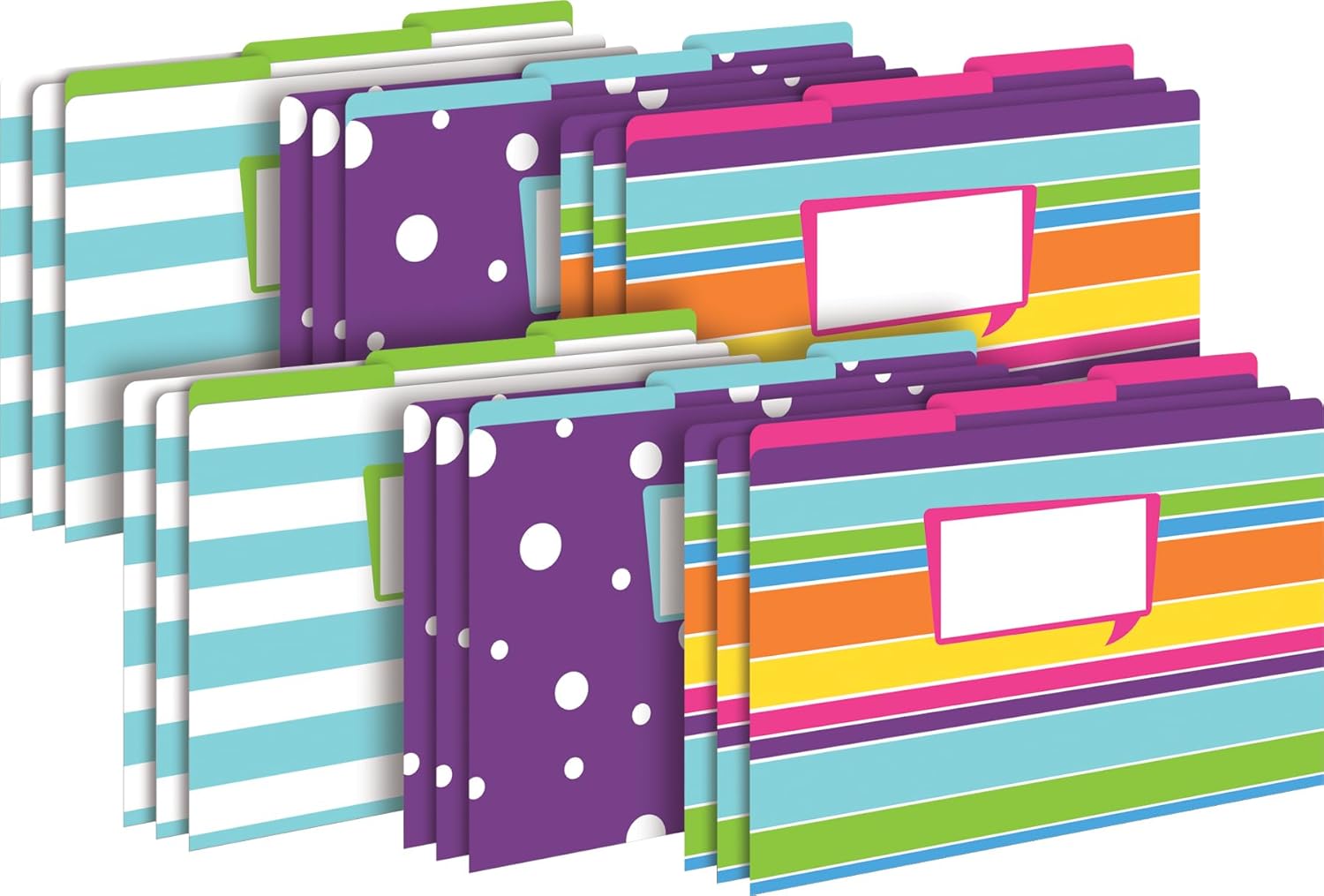 Barker Creek Legal Size Designer File Folders, Happy, Multicolor, Replace Bland and Boring with Bright and Beautiful Legal
