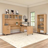 Bush Furniture Somerset 72W Hutch for L-Shaped Desk
