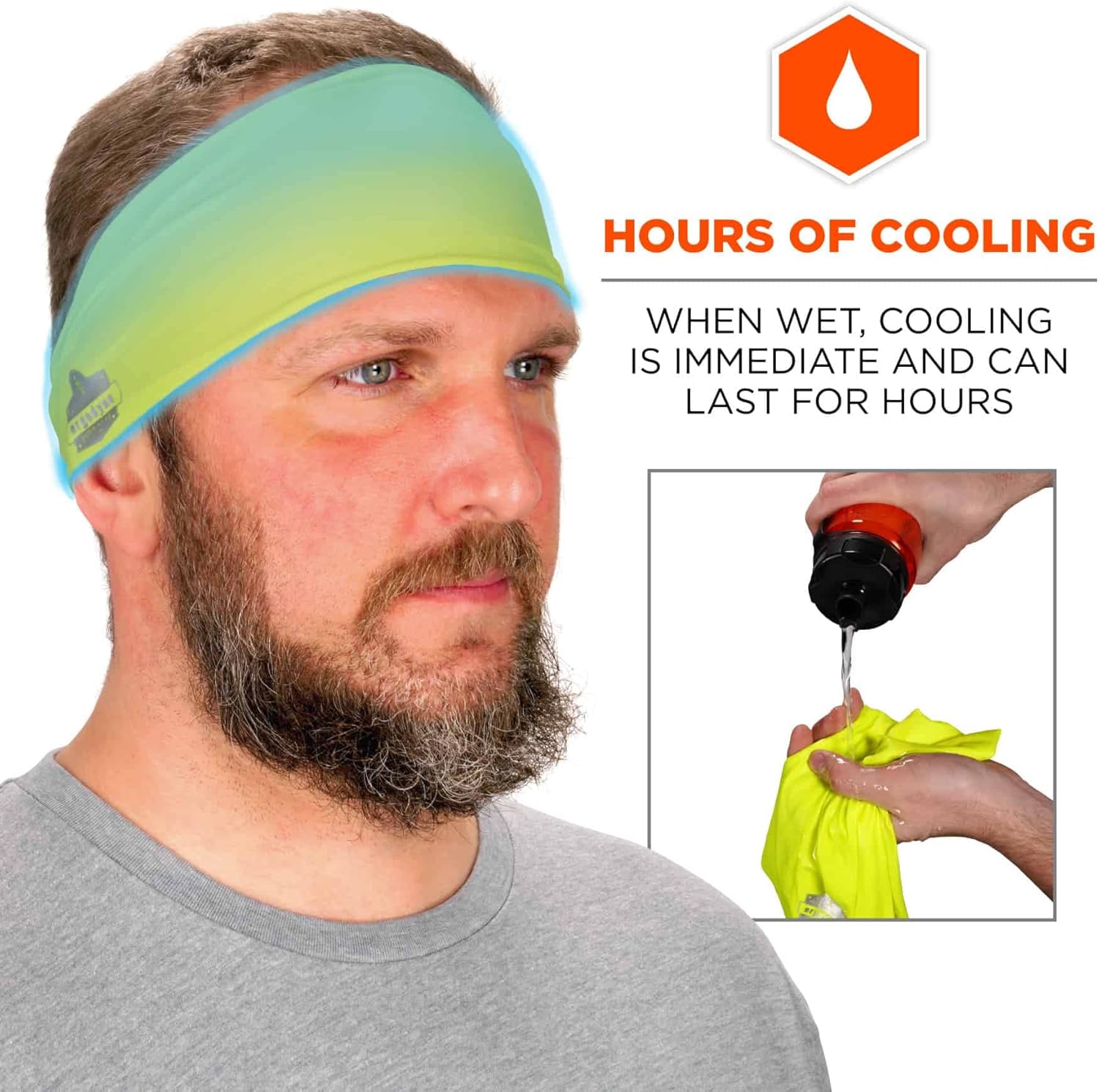 Ergodyne Chill-Its 6634 Cooling Headband, One Size
