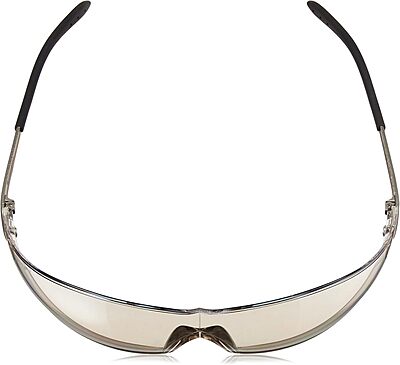 MCR Safety S2119 Blackjack Safety Glasses with Chrome Metal Temple and Indoor/Outdoor Clear Mirror Lens