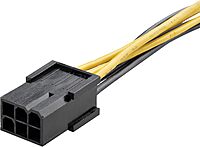 StarTech.com PCI Express 6 pin to 8 pin Power Adapter Cable - Power cable - 6 pin PCIe power (F) to 8 pin PCIe power (M) - 6.1 in - yellow - PCIEX68ADAP,Black, Yellow